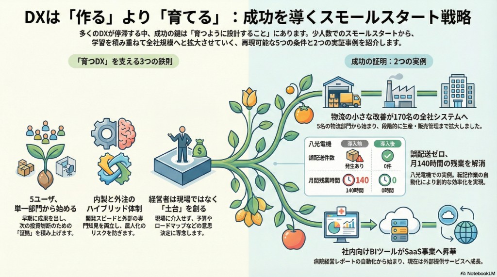 DXは「作る」より「育てる」: 成功を導くスモールスタート戦略